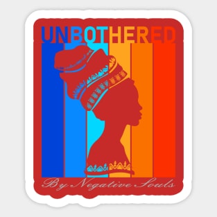 Unbothered By Negative Souls-Black History Month Sticker